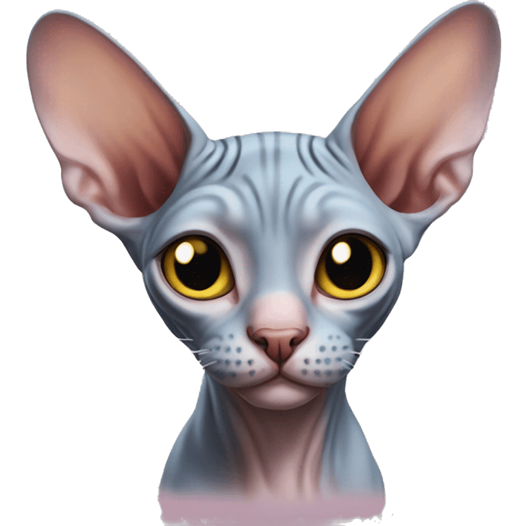 Happy sphynx cat emoji