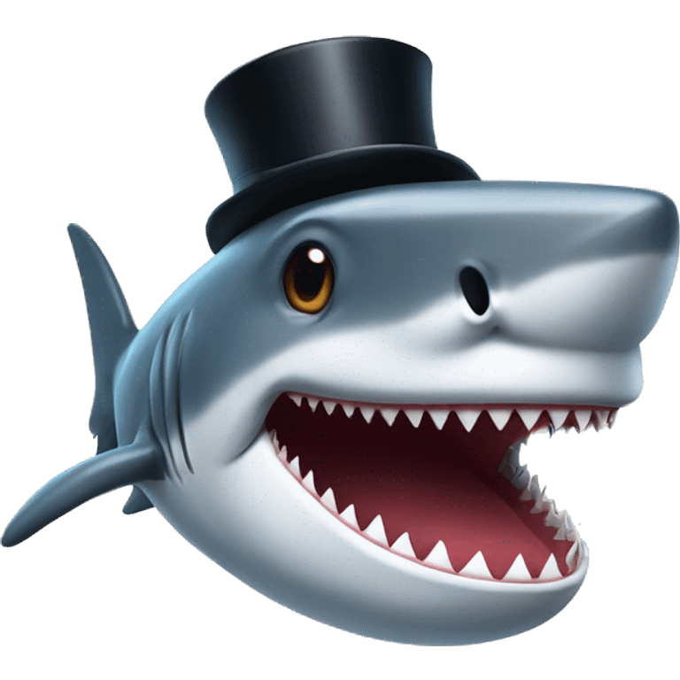 shark with top hat emoji