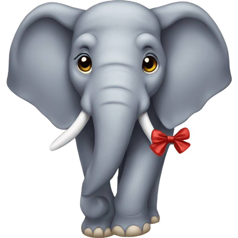 Elephant with a bow emoji