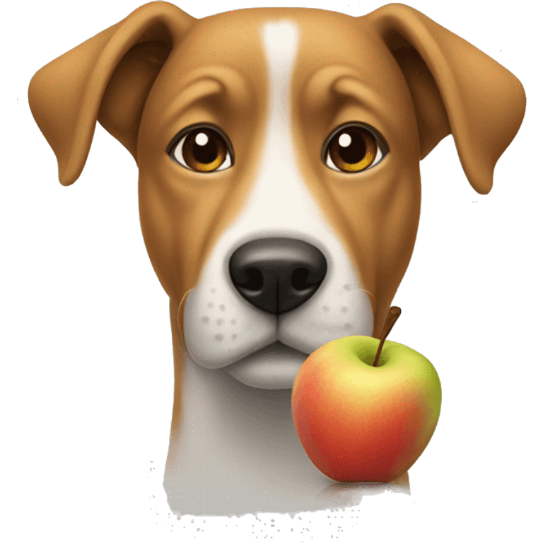 Dog with Appels  emoji