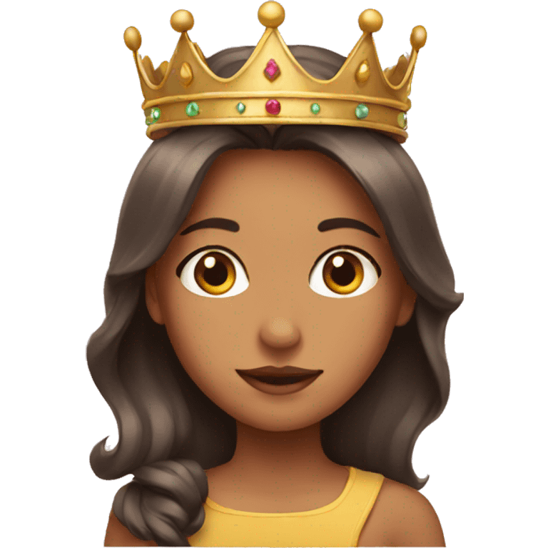 Girl with crown emoji