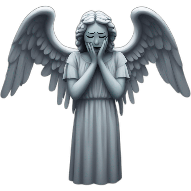 Evil weeping angel emoji