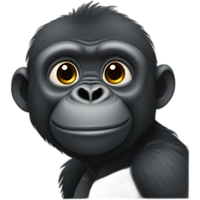 down syndrome black gorilla emoji