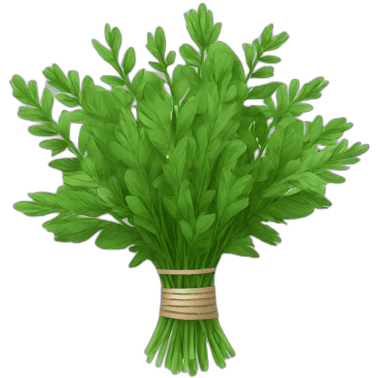 bouquet of green herbs emoji