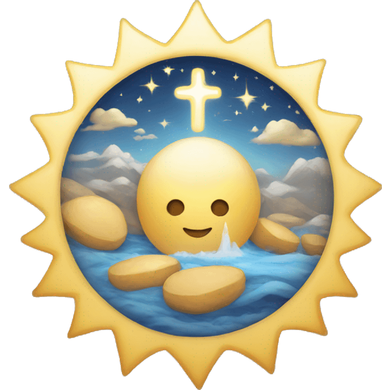 Design a lovely emoji with anointing emoji