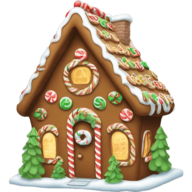 Christmas cozy gingerbread house  emoji