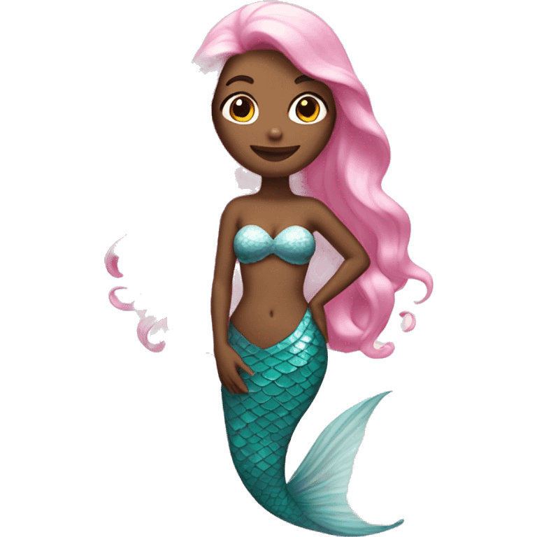 Beautiful mermaid with light pink tail  emoji