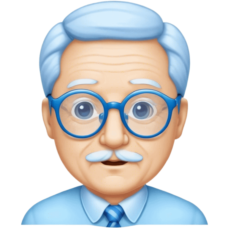 Grand paa with blue glasses emoji