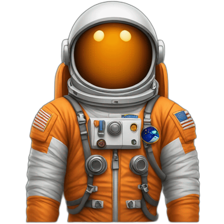 astronaut orange suit emoji