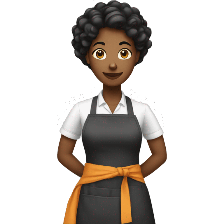 Black woman in apron emoji