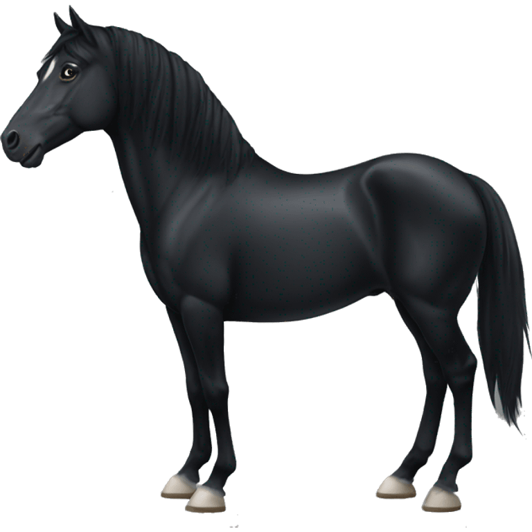 Black horse  emoji