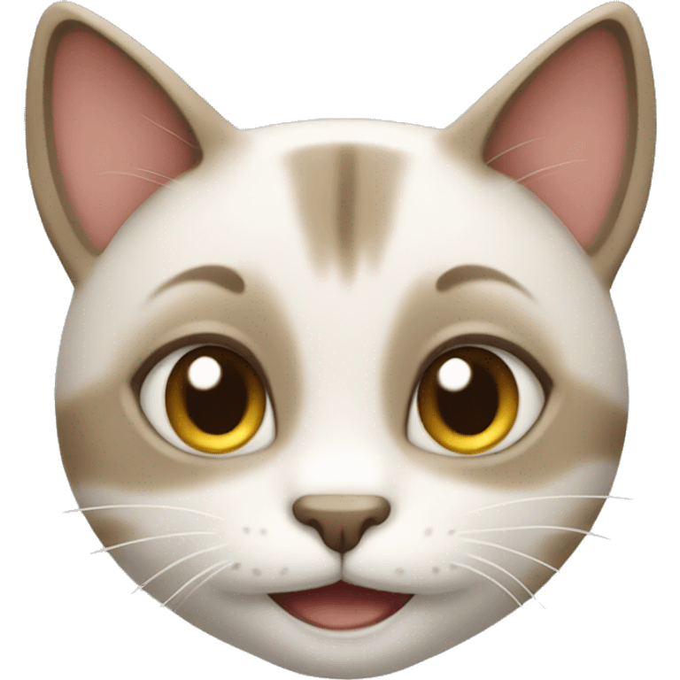 A cat with cute smile  emoji