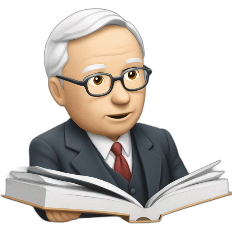 old charlie munger reading a book emoji