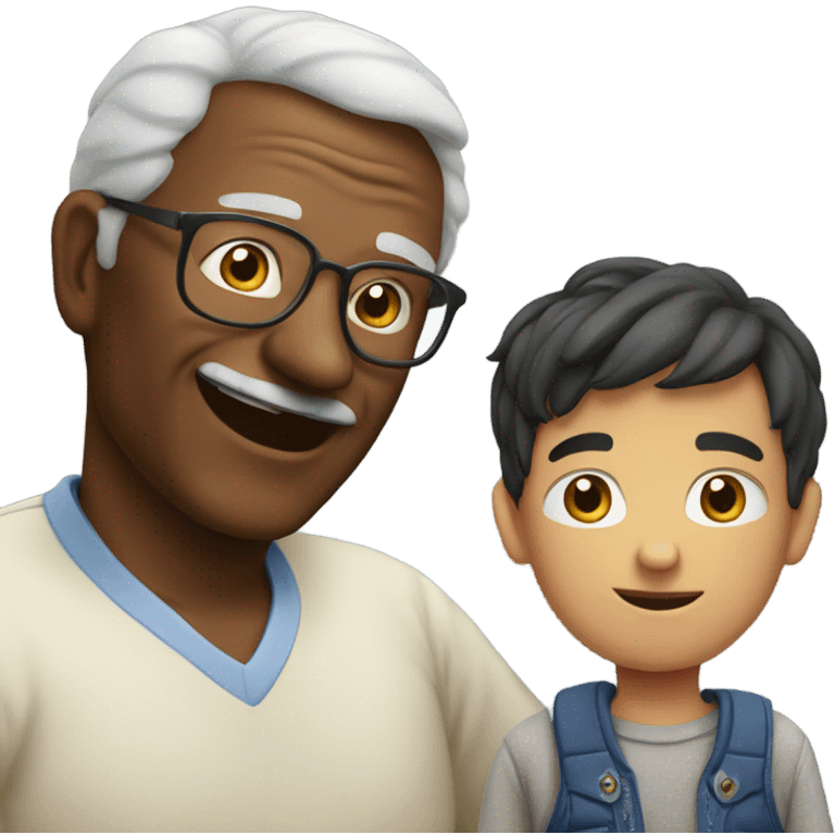  Grandpa with boy emoji