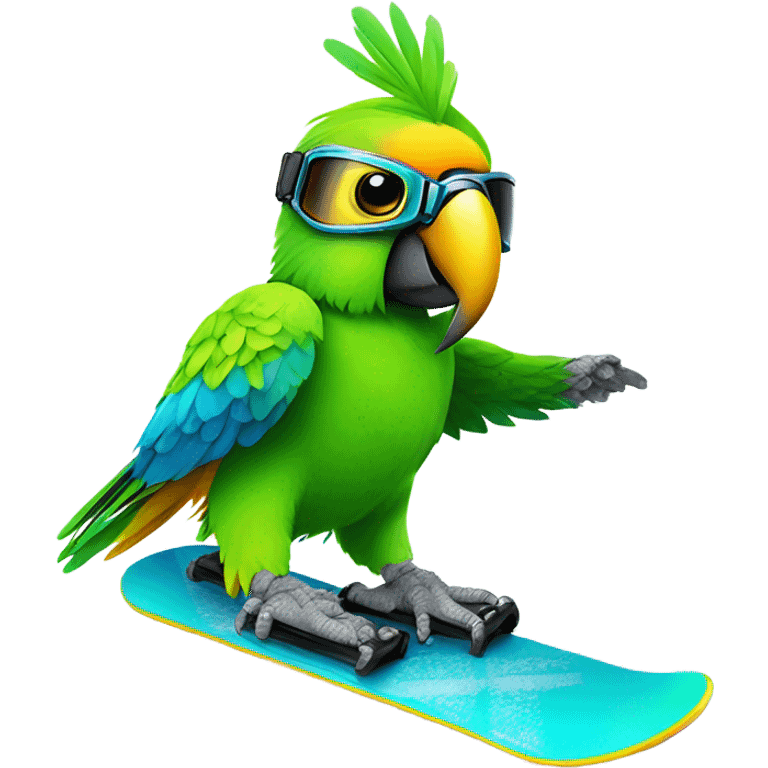 Amazon Pecky snowboarding  emoji