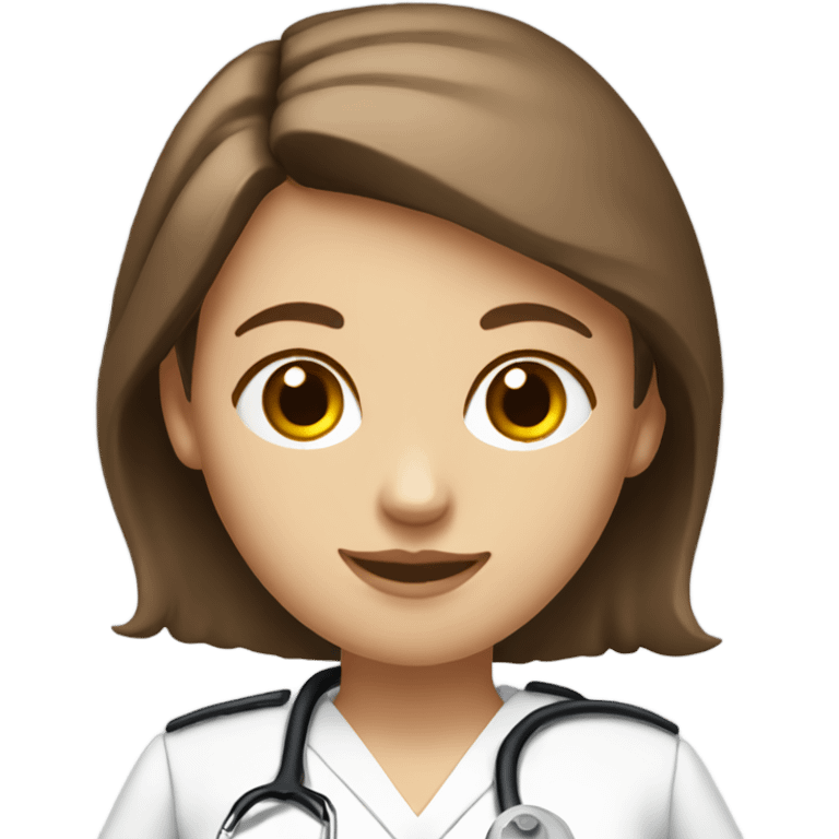 white female nursing student with brown hair that loves diet coke emoji