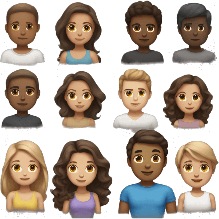 brunete girl with ovive skin tone and boy with light brown hair emoji