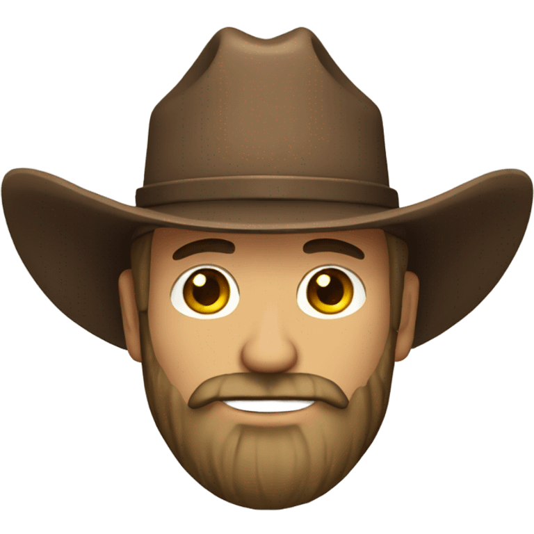 Bearded man with cowboy hat emoji