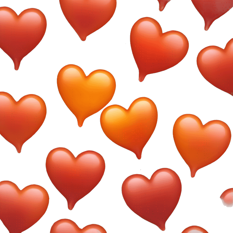 bleeding red heart shape glowing red-orange emoji