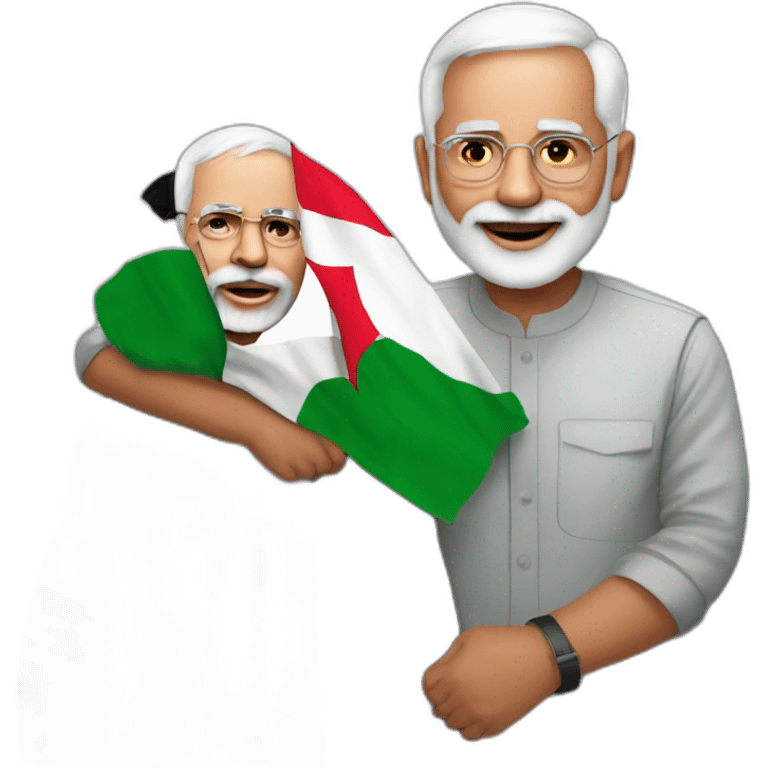 Modi with Palestine  emoji