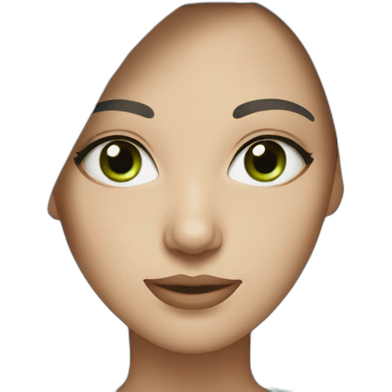 Gray green blue eyes woman emoji