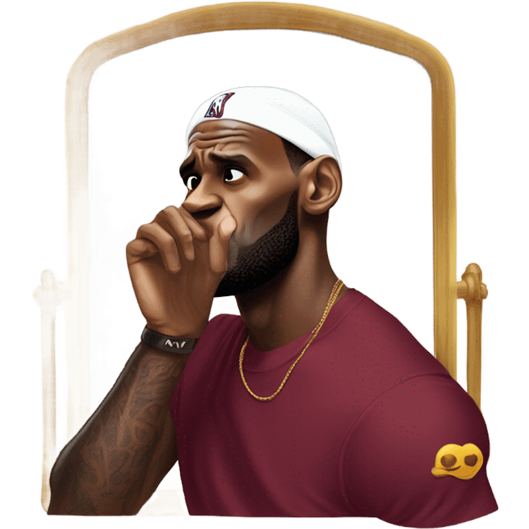 Lebron kissing lebron emoji