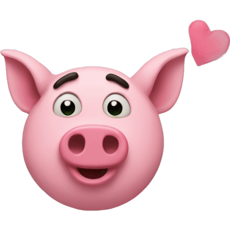 A drolling emoji sorrounded with oink hearts emoji