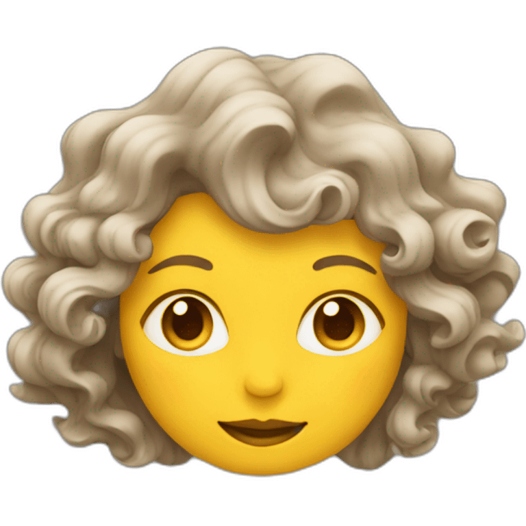 woman with wavy hair combined with the sun emoji