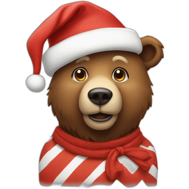 bear santa emoji