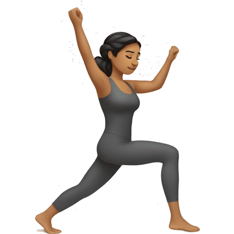 Latina girl doing Pilates emoji