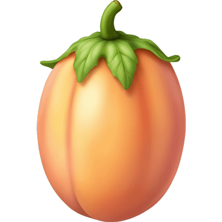 peach colored eggplant emoji