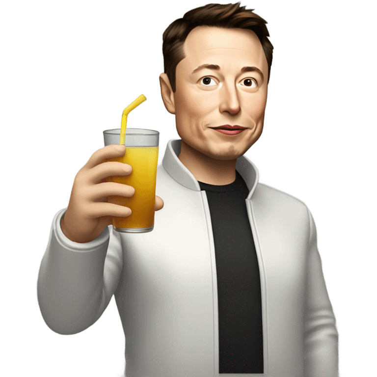 elon musk drinking apple juice emoji