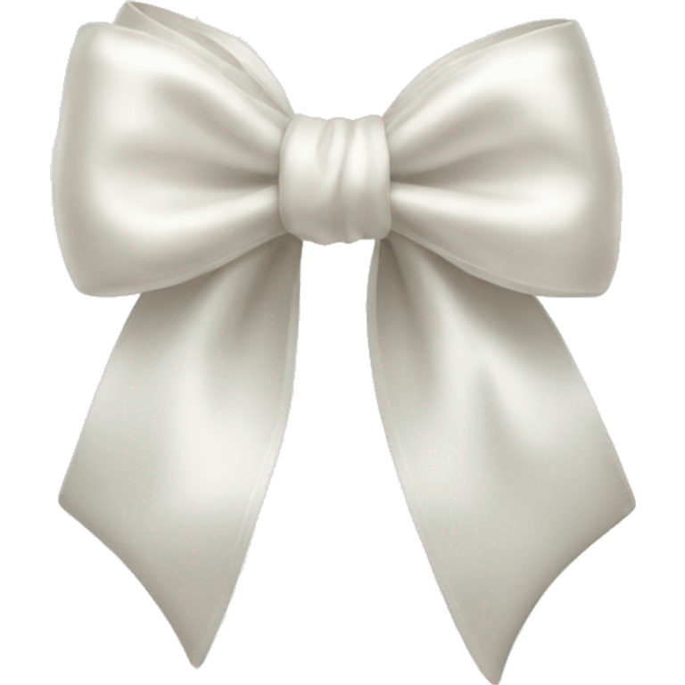 Silk white bow  emoji