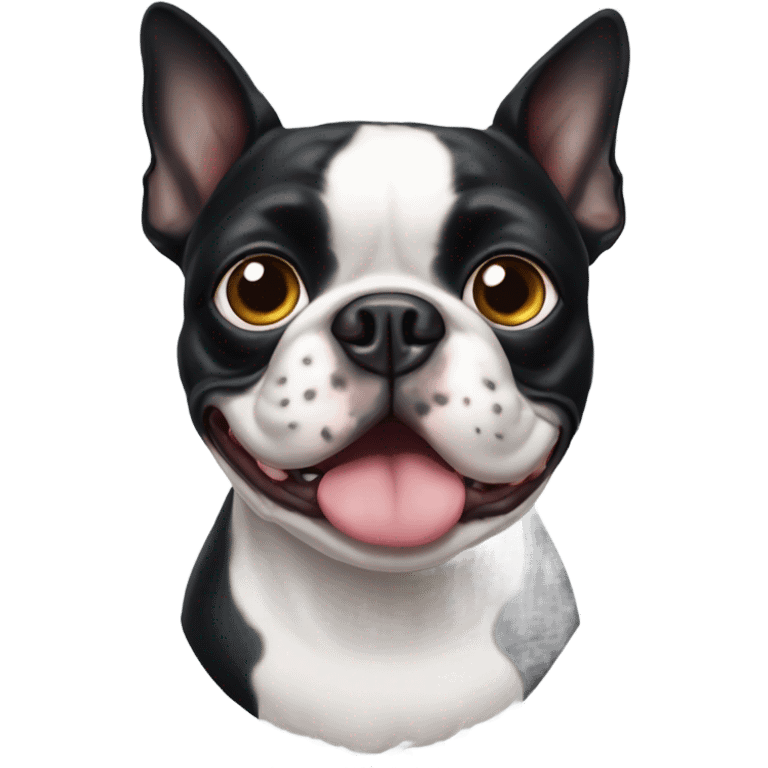 One eyed Boston terrier emoji