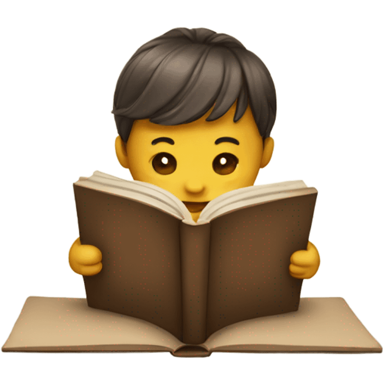 Cute reading emoji