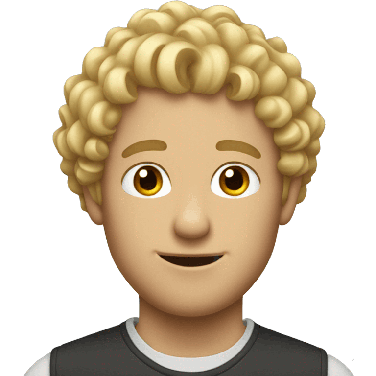 a guy with curly blond hair emoji