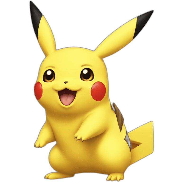 Pikachu sur dragofeu emoji