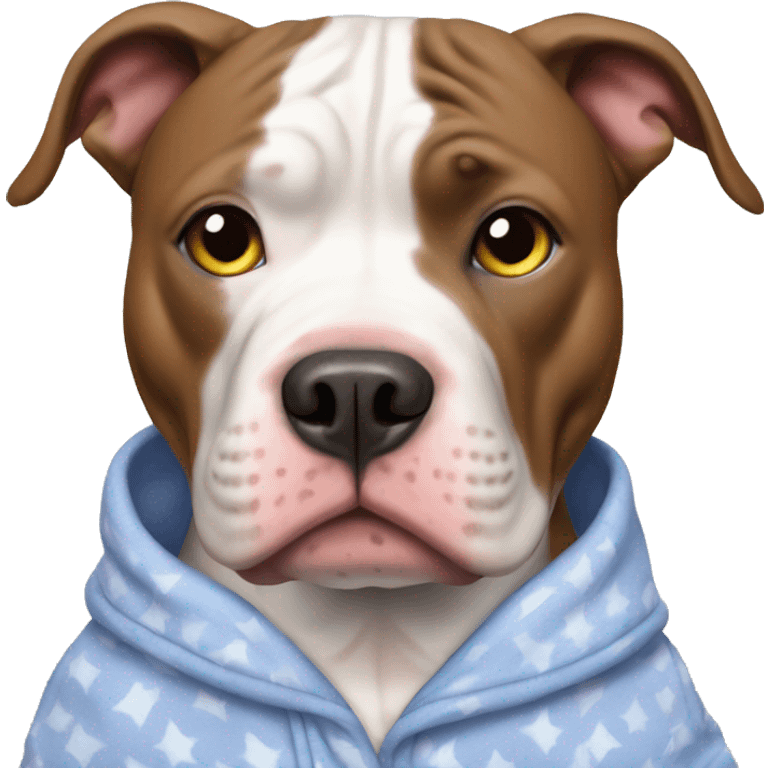 Pitbull in pajamas  emoji