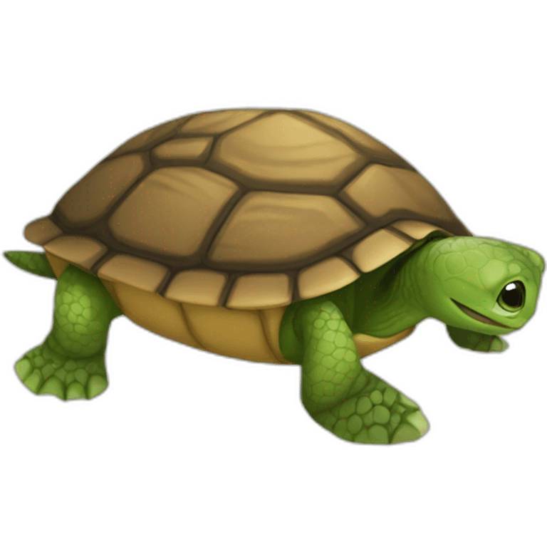 Chat sur une tortue emoji