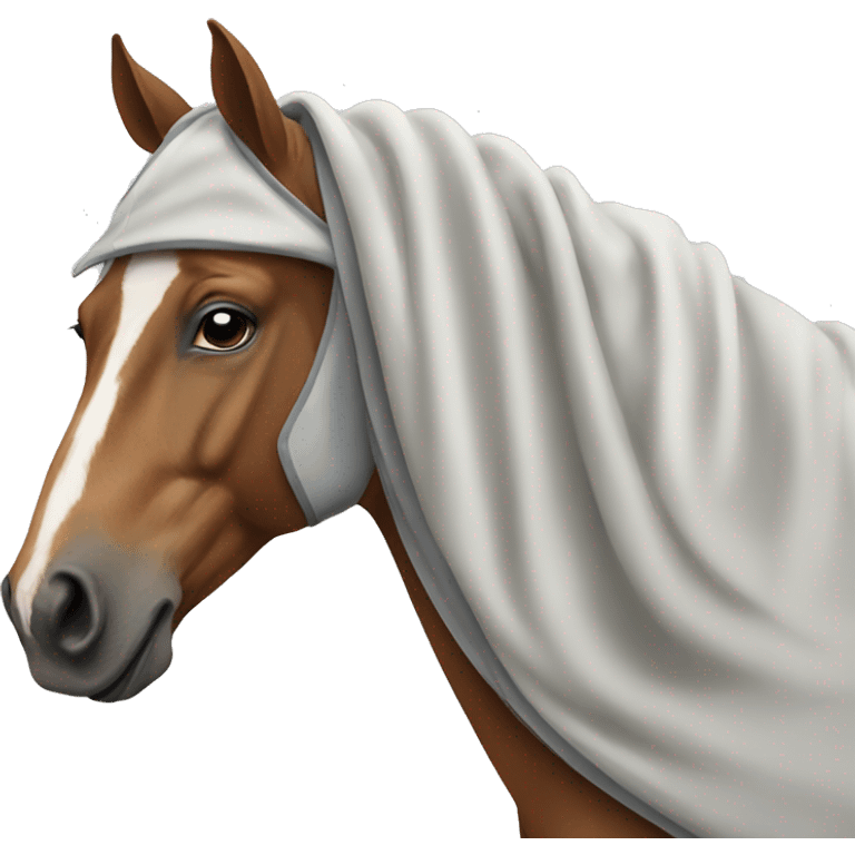 Horse wearing a hoodi emoji