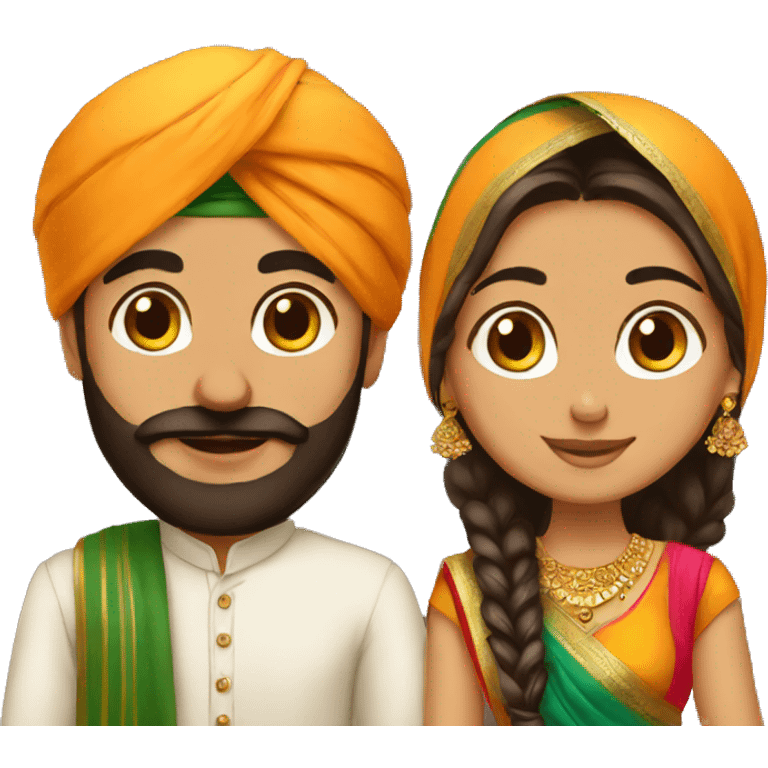 Punjabi couple emoji