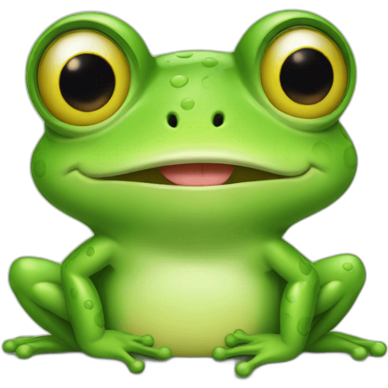 funny frog emoji