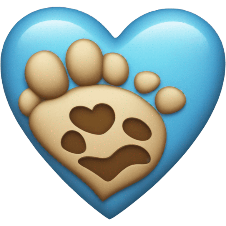 blue heart with paw emoji