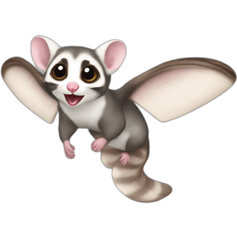 Sugar glider flying  emoji