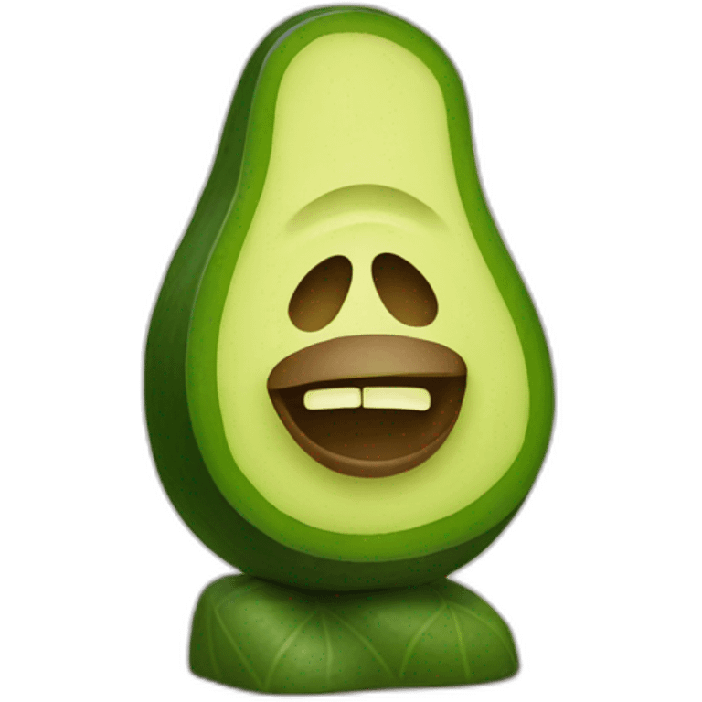 avocado moai statue emoji