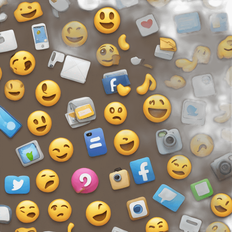 iphone with social medias emoji