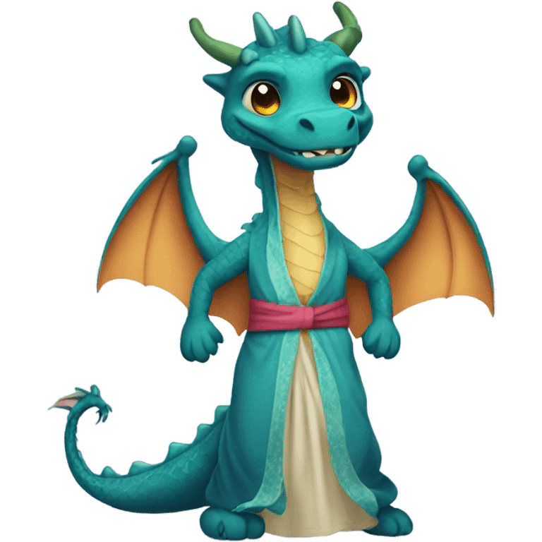 Dragon with night gown emoji