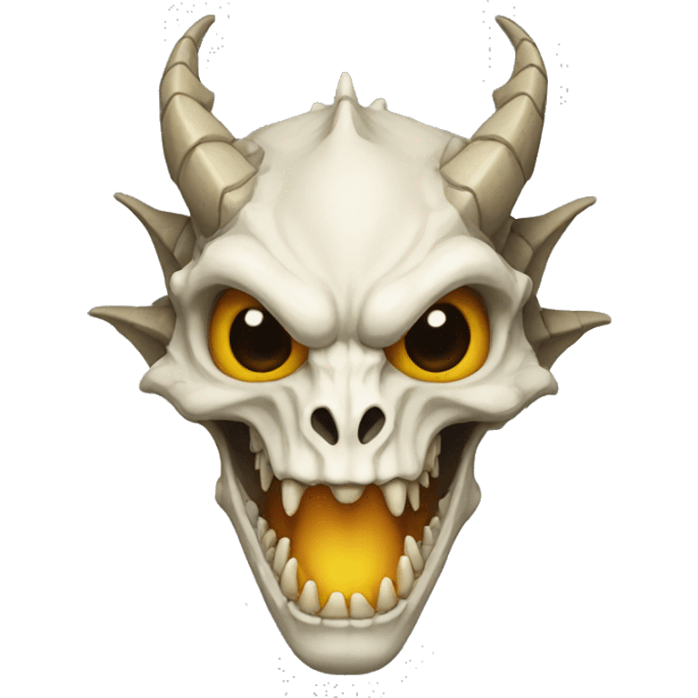 Dragon with a skull-face emoji