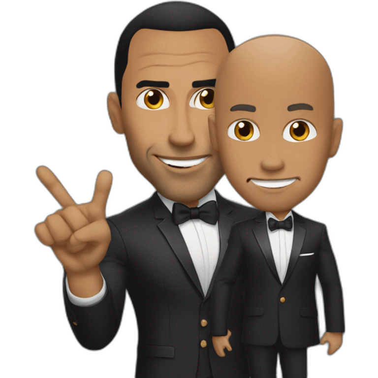 Fusion entre the rock et macron emoji