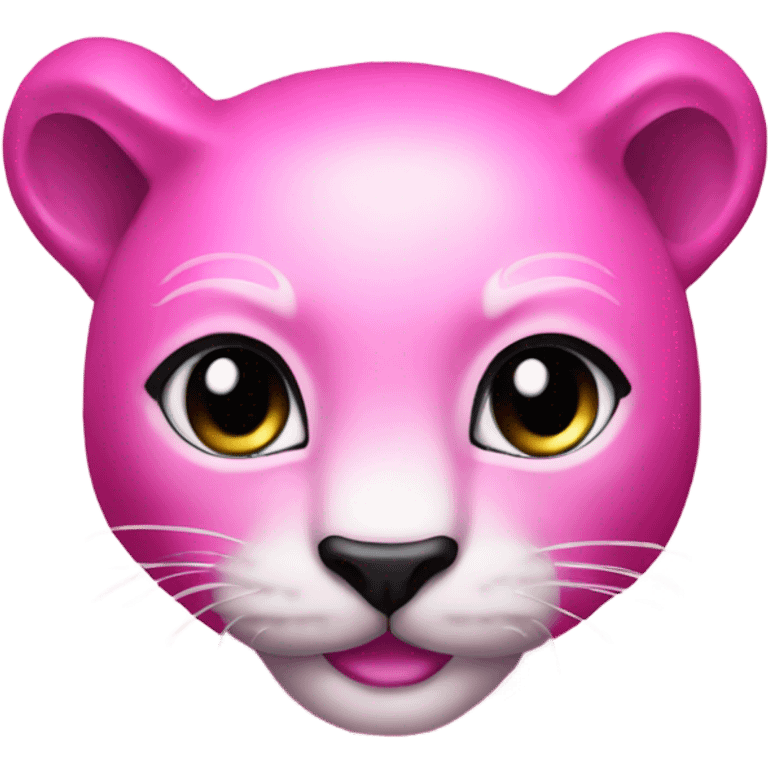 Pink ombre full body panther with glitter  emoji